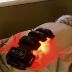 a man with an infrared light on back